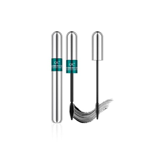 4D Silk Fiber Lash Mascara, 2 in 1 Mascara For Natural Lengthening And Thickening Effect(Pack of Cyan, Black)