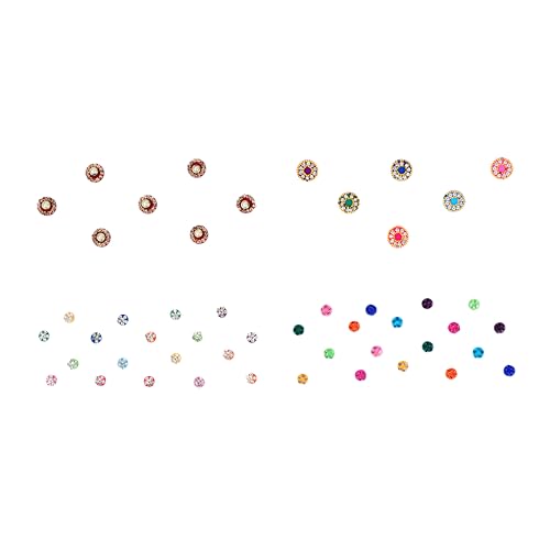 Crystal Bindi Pack of 4 - Self-Adhesive Forehead Jewels