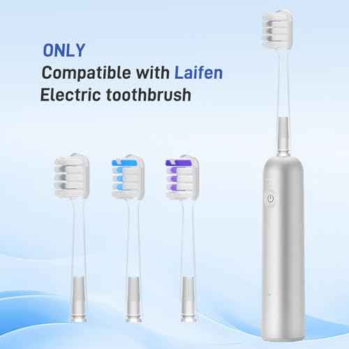Toothbrush Heads Replacement Compatible with Laifen Wave Electric Toothbrush, Super Clean and Whitening - Transparent, 10 Pack