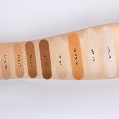MAEPEOR Matte Setting Loose Powder 8 Colors Smooth and Lightweight Face Powder for Brightening and Setting Makeup with Face Puff (06 Mountain)
