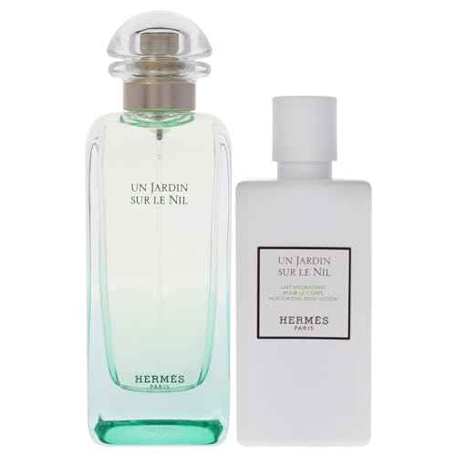 Hermes Un Jardin Sur Le Nil for Women - 2 Pc Gift Set 3.4oz EDT Spray, 2.7oz Body Lotion