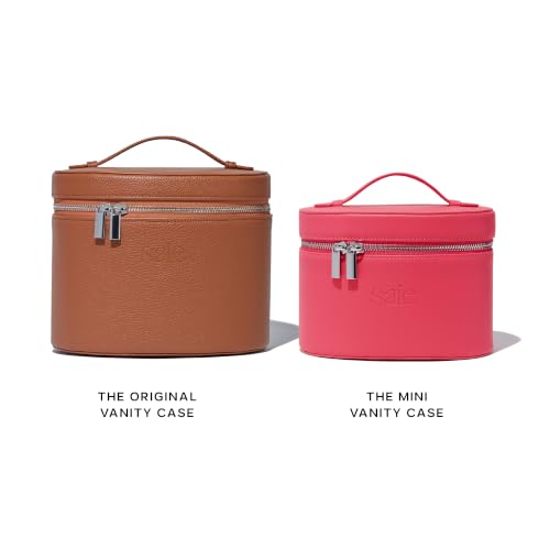 Saie Mini Vanity Case - Vegan Leather Makeup Bag Fuchsia