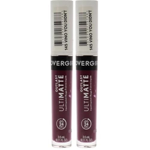 COVERGIRL Outlast Ultimatte One Step Liquid Lip Color, Vino You Didn't, Vino You Didn't, 0.12 Fl Ounce (Pack of 2)