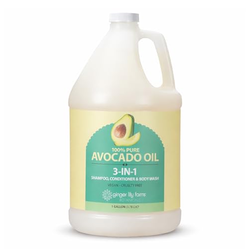 Ginger Lily Farms Avocado Oil 3-in-1 Shampoo Conditioner Body Wash 128oz