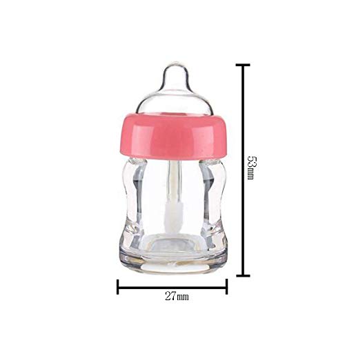 6 Pack Empty Lip Gloss Tubes, 7ml Refillable Milk Bottle Shaped Containers, Pink