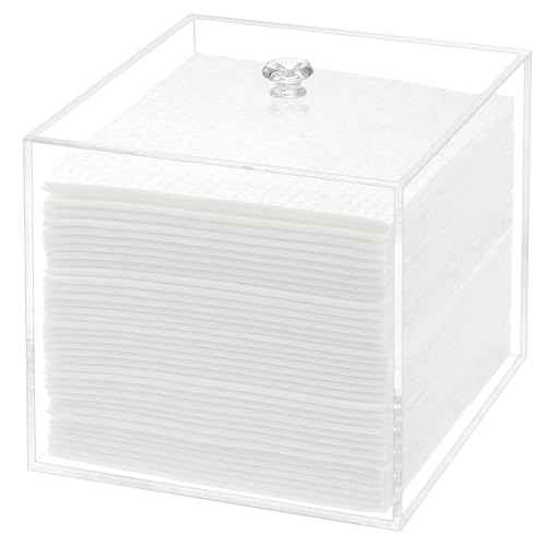 Disposable Face Towel Holder, Facial Towelettes Container Box, Acrylic Box for Facial Towels, Clear