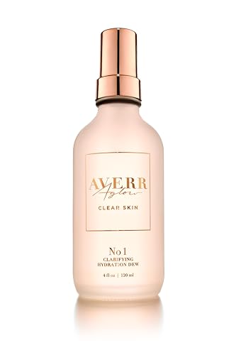 Averr Aglow - Rose Water Clarifying Hydration Dew - Prevents Acne Breakouts, Blackheads & Blemishes - Daily Skincare Moisturizing Face Mist - Balance Oily & Dry Skin - Hydrate & Soothe Redness - 4 oz