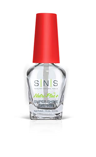 SNS Gel Top Coat for Dip Powder - Fast-Drying High-Shine Finish, 0.5 fl oz