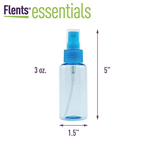 Flents Travel Silicone Bottles for Shampoo, Conditioner or Lotion, TSA Approved, Durable and Refillable, 12 Pack, 3 fl oz, Colors May Vary