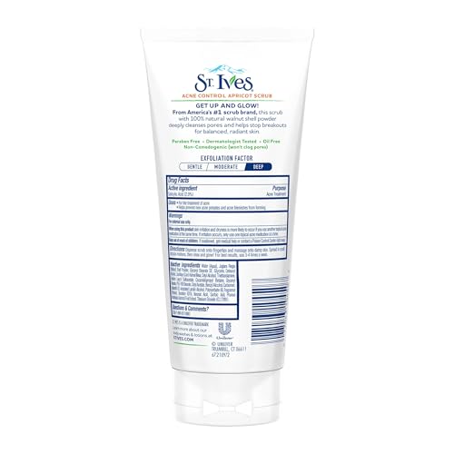 St. Ives Acne Control, Apricot Scrub 6 oz (Pack of 4)