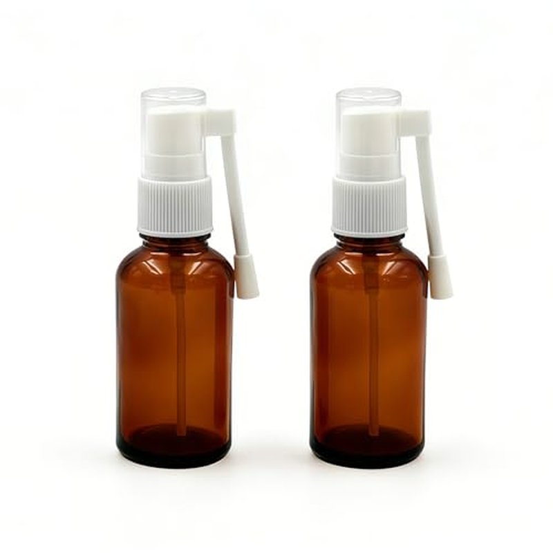 2-Pack 30ML Brown Glass Spray Bottles with 360° Rotation
