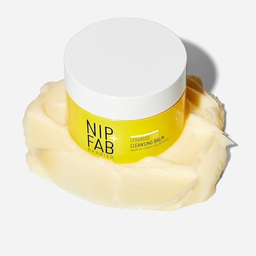 Nip+Fab Ceramide Fix Cleansing Balm 2.53 Fl Oz, Makeup Removing Balm with Niacinamide and Biolin for Dry Sensitive and Aging Face Ski, Skin Barrier Support Fragrance Free Vegan, Hydrating