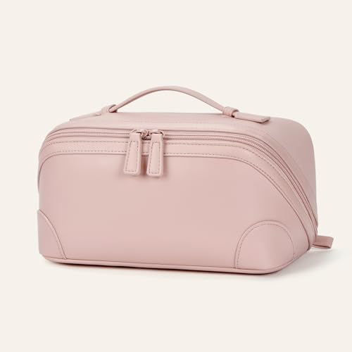 Large Capacity Waterproof Makeup Bag for Women - Flat Open