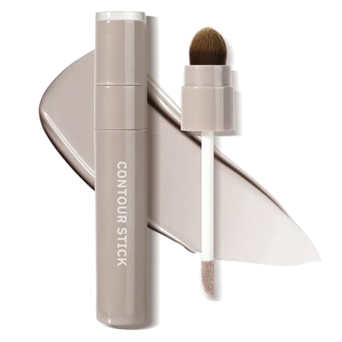 Cool Toned Liquid Contour Stick with Brush - Cool Grey - Long-Lasting Makeup