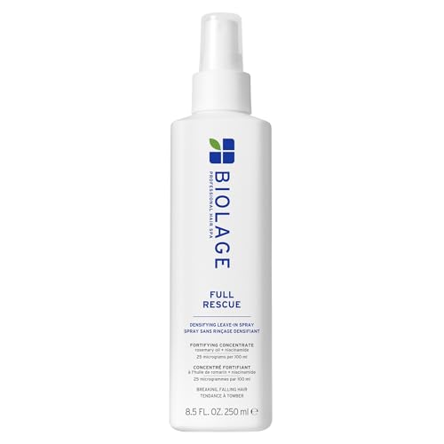 Biolage Full Rescue Densifying Leave-In Spray - Instantly Fuller-Looking Hair, Controls Flyaways, Detangles for Easy Styling, Rosemary Oil & Niacinamide, Vegan & Cruelty-Free, 8.5 Fl Oz