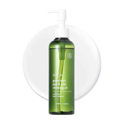 AVCA Green Herb Blackhead Cleansing Oil ? Makeup & Blackhead Remover, Plant-Based Oils with Vitamin E & Squalane, Lightweight Pore Cleanser, Korean Skincare for Normal/Oily Skin, 6.76 fl oz (200 mL)