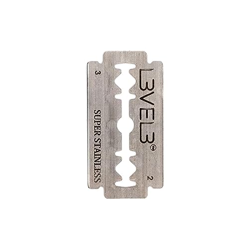 L3 Double Edge Razor Blades - Platinum Coated, Stainless Steel for the Close Shave - for Double Edged Safety Razors - 100 Count (2)