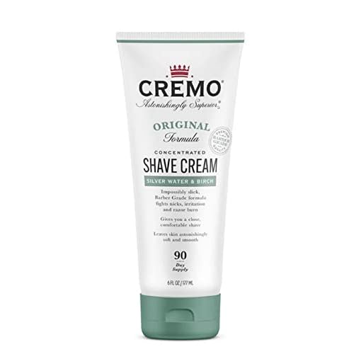 Cremo Barber Grade Sandalwood and Silver Water & Birch Shave Creams, Ultra-Slick Shaving Cream for Men Fights Nicks, Cuts and Razor Burn, 2 x 6 Fl Oz