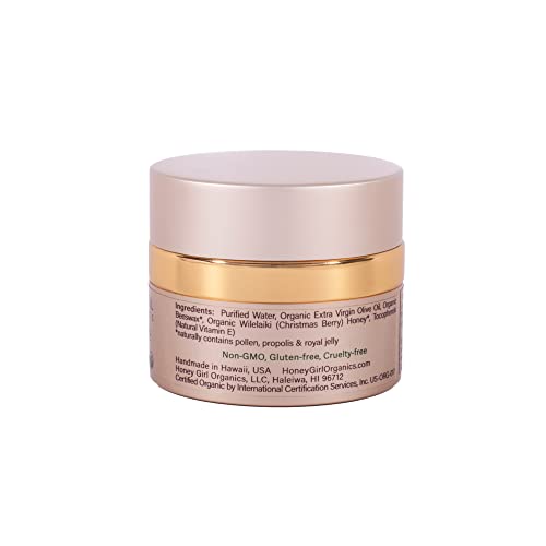 Honey Girl Organics Night Creme Extra Sensitive, Honey based Skin Care for Sensitive Skin, USDA Certified Organic Face Moisturizer, All In One: Face, Eye, Neck Cream, Made in Hawaii (1.75oz)