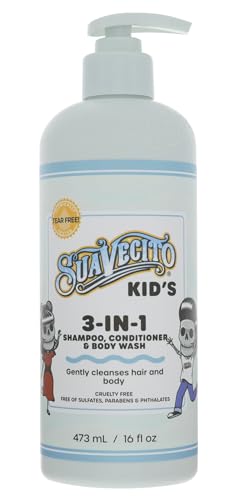 Suavecito Kids 3-in-1 Shampoo & Body Wash, Milk & Honey, 16oz