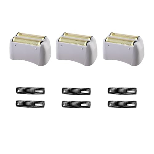 Foil Shaver Replacement Fit for Andis Model TS-1 TS-2 17150 17200 17235 Pro Foil Shaver, Replaces #17155 17160 17280 Foil and Blades -Profoil Lithium Shaver Head Parts- Hypoallergenic Gold Foil-3 Pack