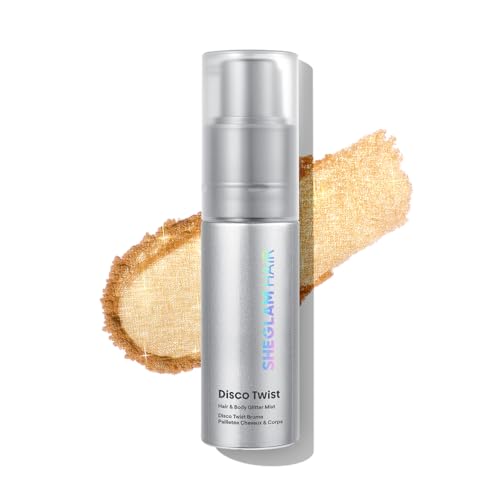 SHEGLAM Hair & Body Glitter Mist Spray - Gold, 0.3 fl oz