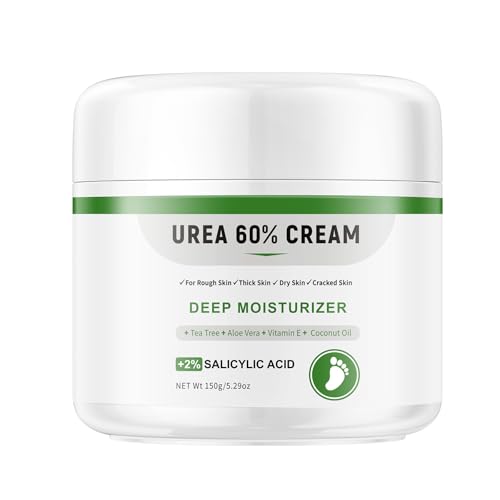 Urea Cream 60% with Salicylic Acid 2% - Dry Cracked Foot Repair Cream, 5.29oz