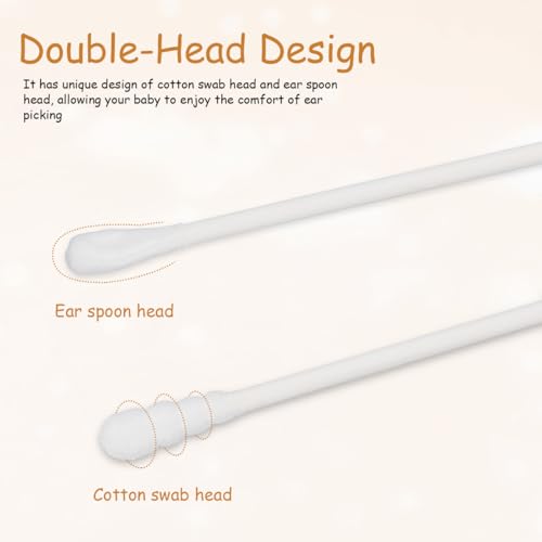 200 Count Double-Ended Cotton Ear Swabs for Gentle Cleaning