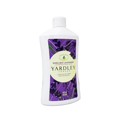 Yardley London English Lavender, Luxurious Hand Soap, Moisturizes & Soothes with Essential Oils, 16 FL OZ (473ml) - 2 Pack