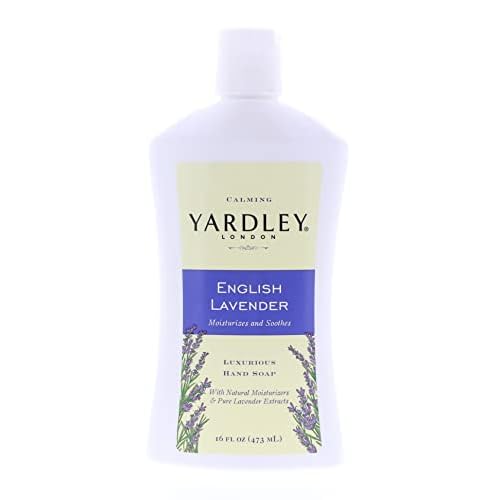 Yardley London English Lavender, Luxurious Hand Soap, Moisturizes & Soothes with Essential Oils, 16 FL OZ (473ml) - 5 Pack