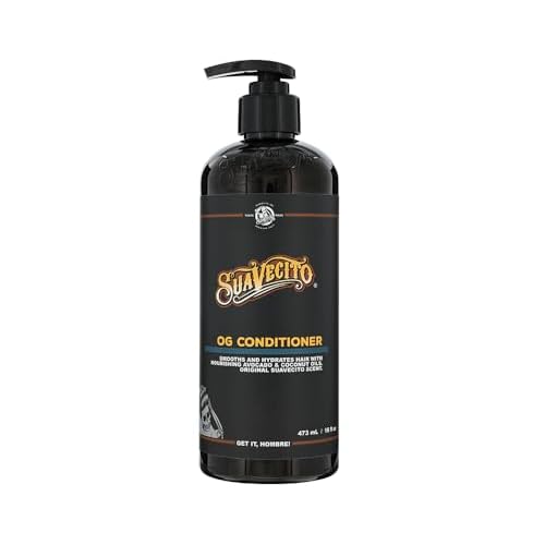 Suavecito OG Conditioner 16 oz Pump Bottle - Original Scent - Smooths & Hydrates, Nourishes & Moisturizes with Avocado and Coconut Oils - Repairs Dry Damaged Har - For All Hair Types, Sulfate Free