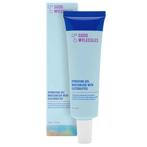 Good Molecules Hydrating Gel Moisturizer ? Lightweight Water-Based Gel, Fast-Absorbing Oil-Free Moisturizer for Oily & Combination Skin with Hydrating Electrolytes, Fragrance-Free Face Care