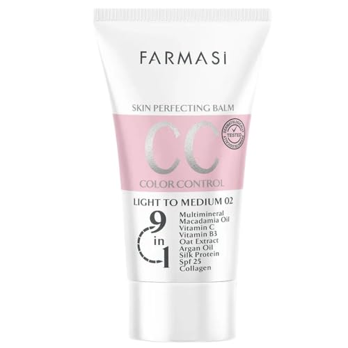 Farmasi CC Cream SPF 25 - Lightweight Color Correcting Tinted Moisturizer, 1.7 fl oz
