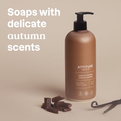 ATTITUDE Liquid Hand Soap, EWG Verified, Vanilla Caramel 16oz