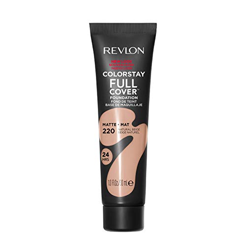 Revlon ColorStay Full Cover Foundation, 24HR Matte Makeup 220