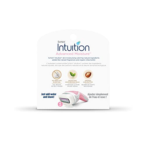 Schick Intuition Refill, Advanced Moisture Razors for Women | Intuition Razor Blades Refill with Organic Shea Butter, 6 Count (Pack of 1)