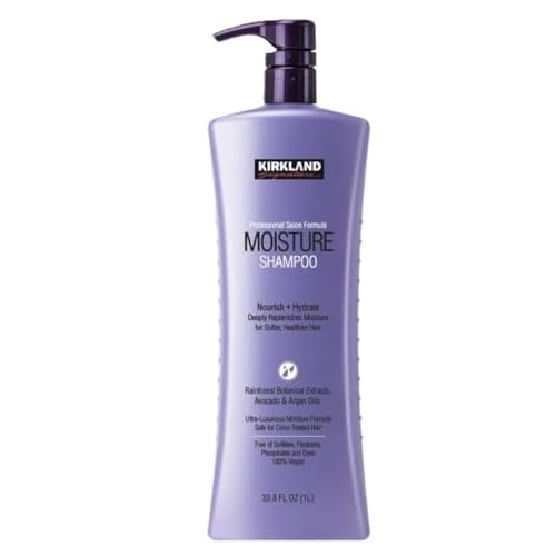 Kirkland Signature Moisturizing Shampoo New and improved formula Rainforest Botanical Extracts, Avocado & Argan Oils