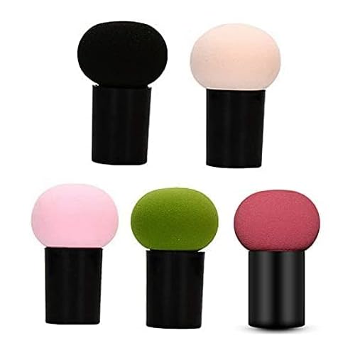 5 Pcs Beauty Flawless Makeup Foundation Puff Mushroom head Sponge Dry Wet Dual-use Foundation Makeup Tool
