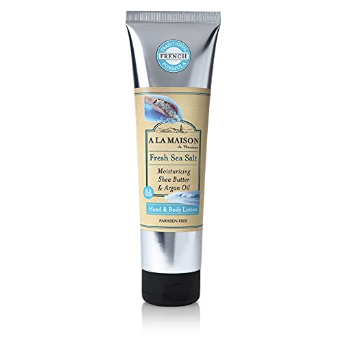 A LA MAISON Fresh Sea Salt Lotion for Dry Skin - Natural Hand and Body Lotion (1 Pack, 8 oz Bottle)