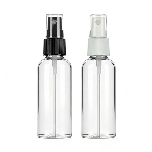 Travel Spray Bottles 2 Pack - Refillable 1 Oz Plastic Mist Sprayers