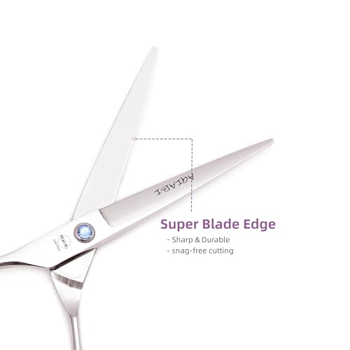 Left-Handed Hair Cutting Scissors Set, 6 Inch, 440C Stainless Steel