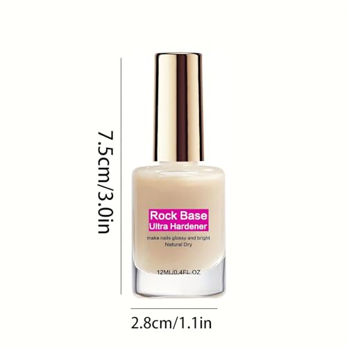 3-in-1 Pink Nail Strengthener & Hardener for Weak Damaged Nails (12ml)