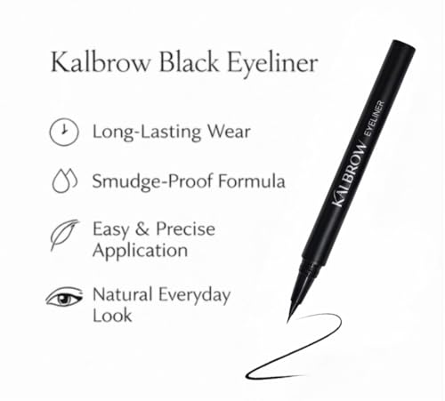 Waterproof Eyeliner Pen with Fine Tip – Black