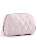 BAGSMART Makeup Bag - Travel Cosmetic Organizer, Pink