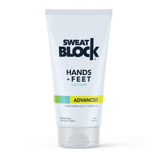 SweatBlock Antiperspirant Lotion for Hands & Feet - Clinical Strength, Travel Size, Moisturizing with Aloe