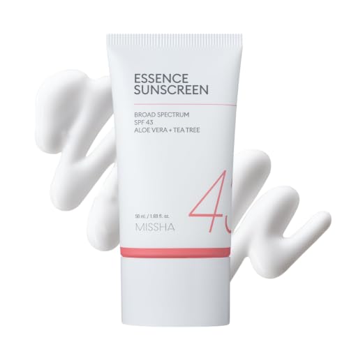 MISSHA All Around Essence Sunscreen SPF 43 No White Cast for Face & Body 1.69 oz