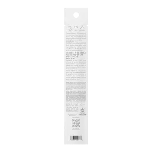e.l.f. Waterproof Eyebrow Pencil Deep Brown - Natural, Smudge-Resistant, 0.28g