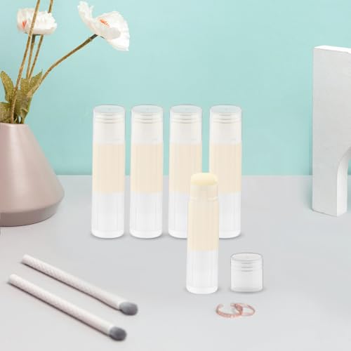 200 Pcs 5g Lip Balm Tubes Empty Plastic Lip Gloss Container Tubes Rotatable Lipstick Container Bottle with Lids for Women Girls DIY Makeup Cosmetic - Clear