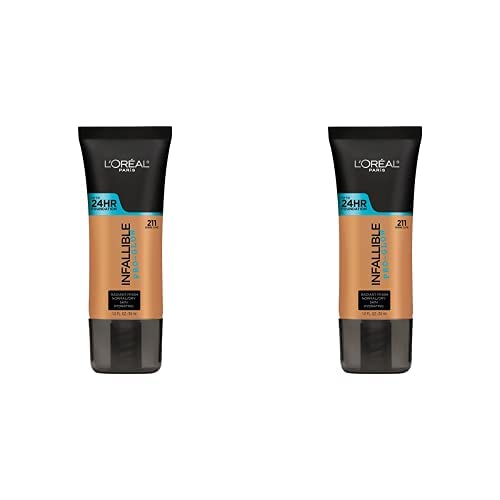 L'Oréal Paris Makeup Infallible Up to 24HR Pro-Glow Foundation, 205 Natural Beige, 1 fl; oz. (Pack of 4)