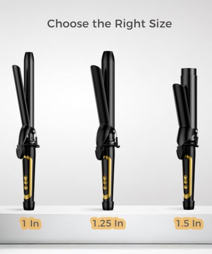 1 Inch Ceramic Curling Iron with 8.5" Barrel & Tourmaline Coating